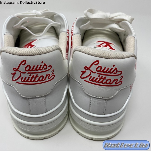 LOUIS VUITTON x Nigo White ‘Heart’ Motif Trainers Size LV10 - Picture 4 of 10